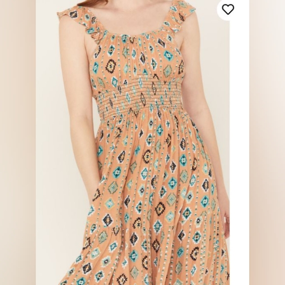 💥MAXI DRESS WESTERN SOUTHERN COASTAL COWGIRL SIZE XXLBEACHY SUNDRESS - Picture 4 of 7